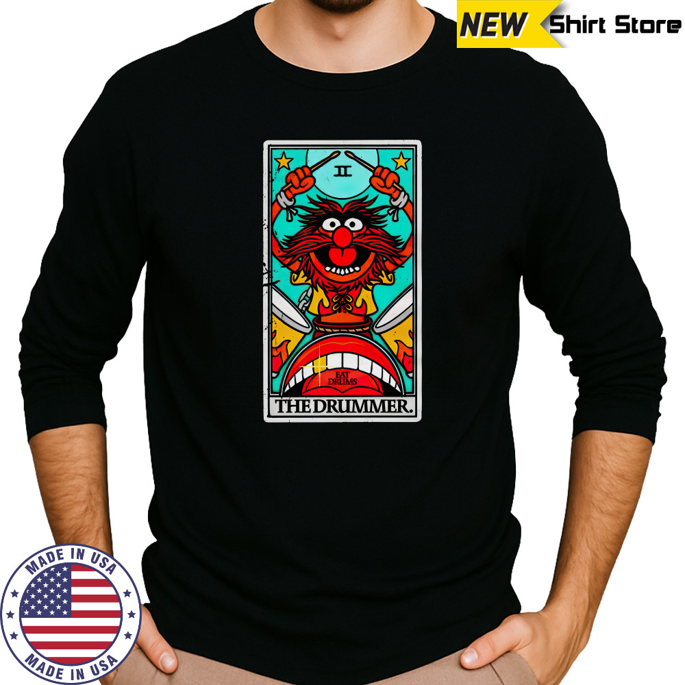 Animal The Muppets The Drummer tarot card shirts Long Sleeved