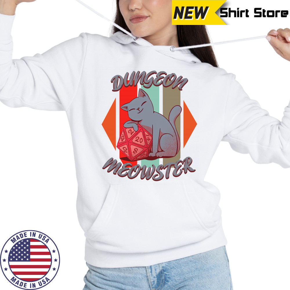 Dungeon Meowster board game dice cat T Shirt Hoodie