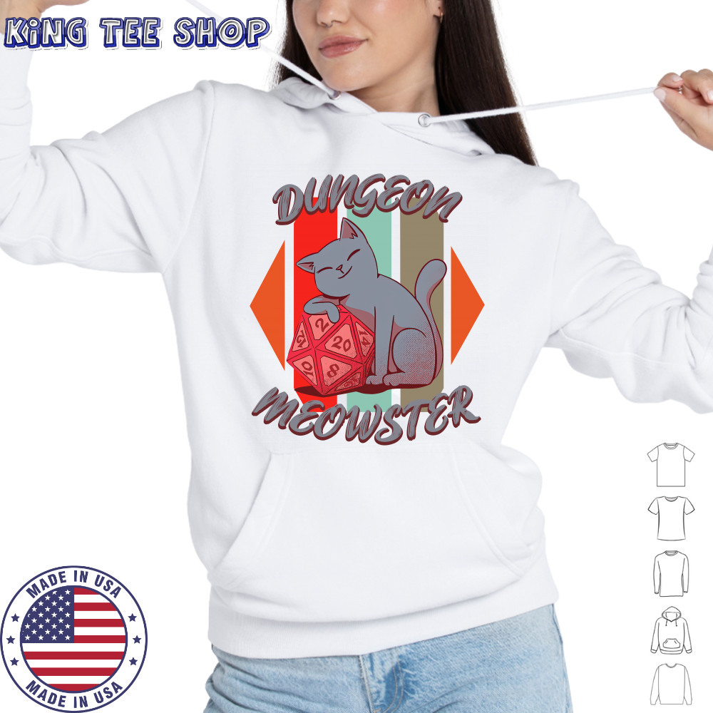 Dungeon Meowster board game dice cat T Shirt Hoodie