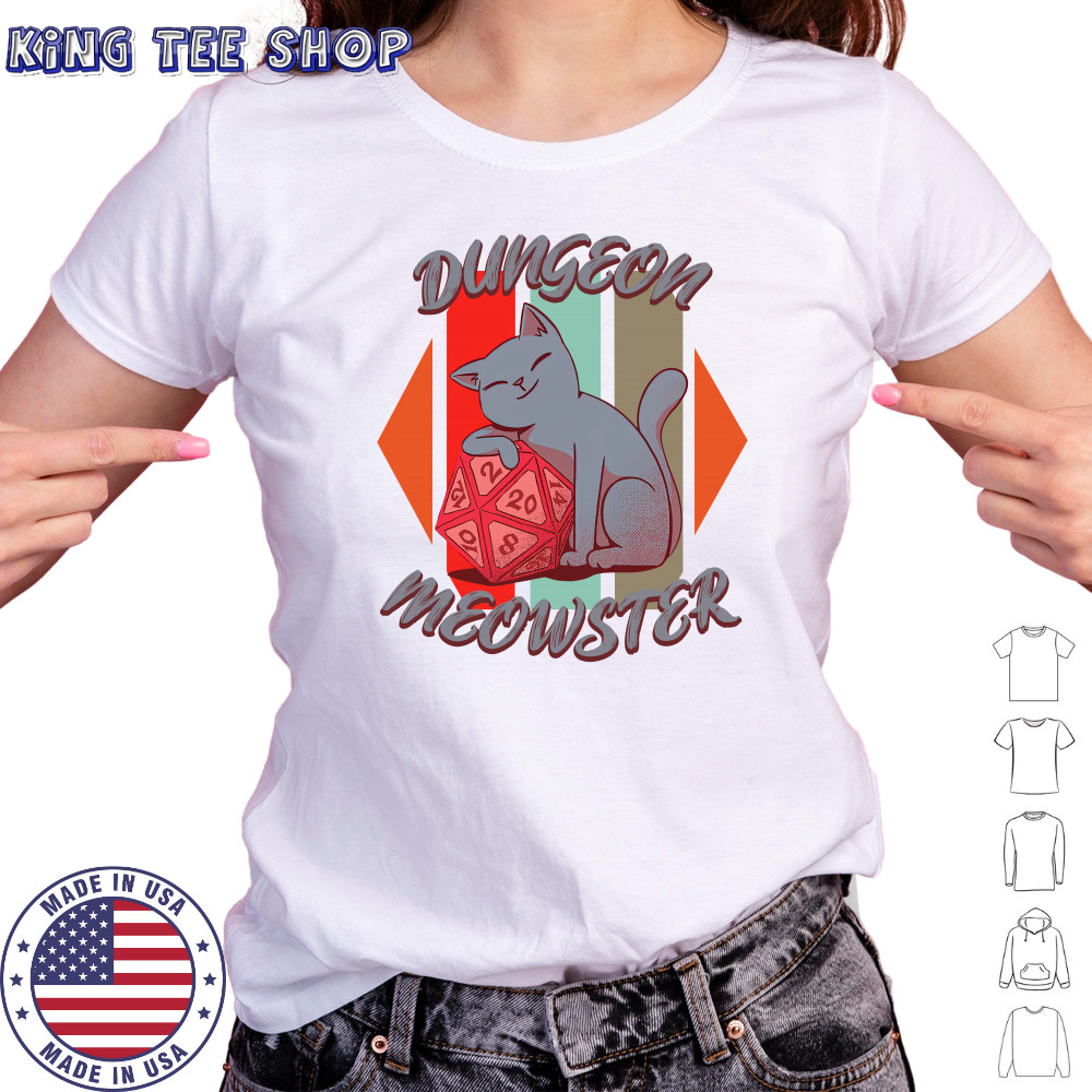 Dungeon Meowster board game dice cat T Shirt Women's T-shirt