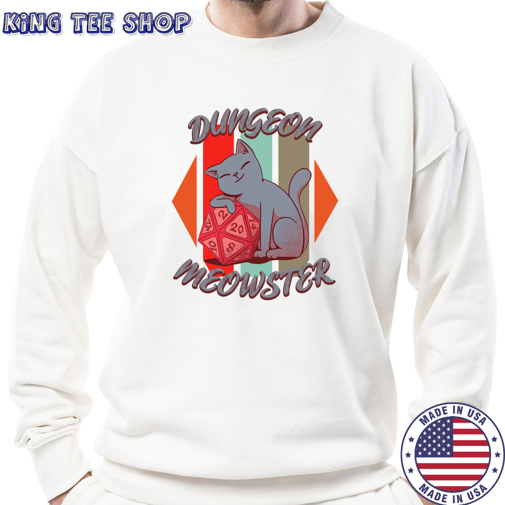 Dungeon Meowster board game dice cat T Shirt Sweatshirt