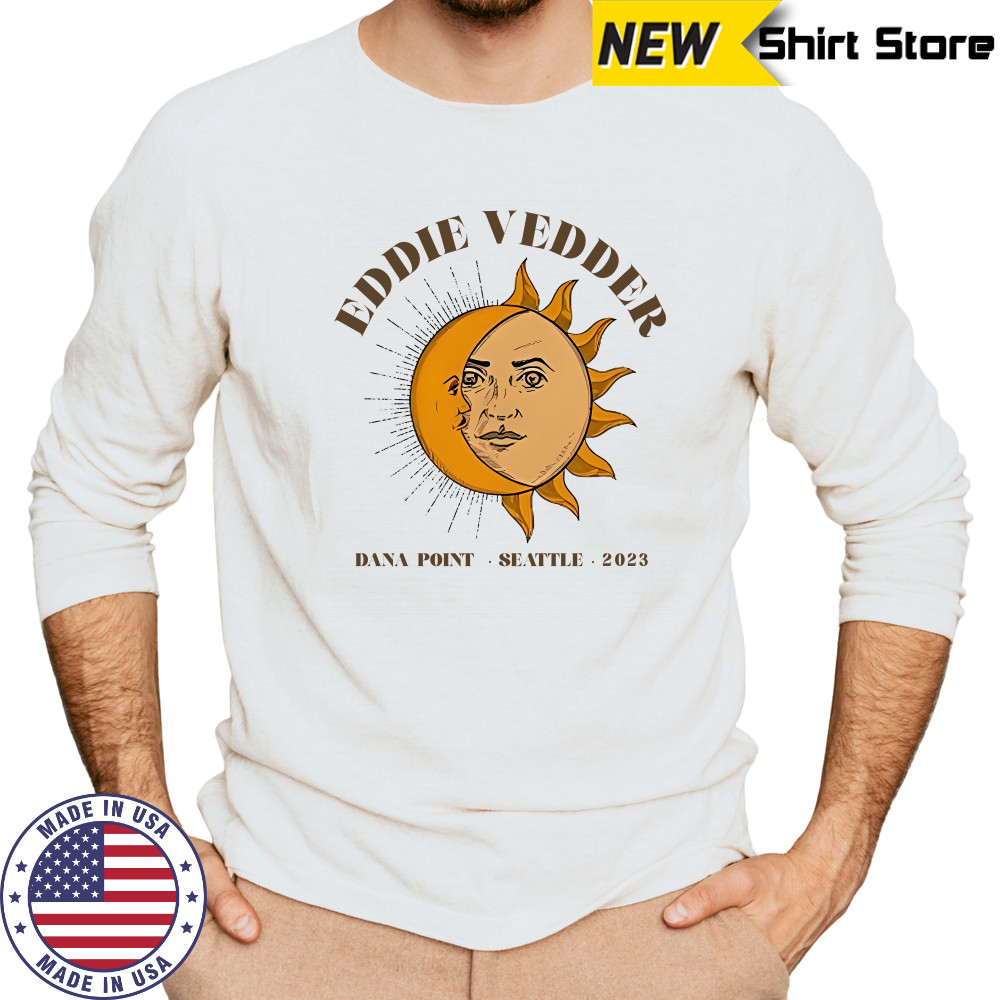 Eddie Vedder Dana Point Seattle 2023 Moon and Sun T-Shirt Long Sleeved