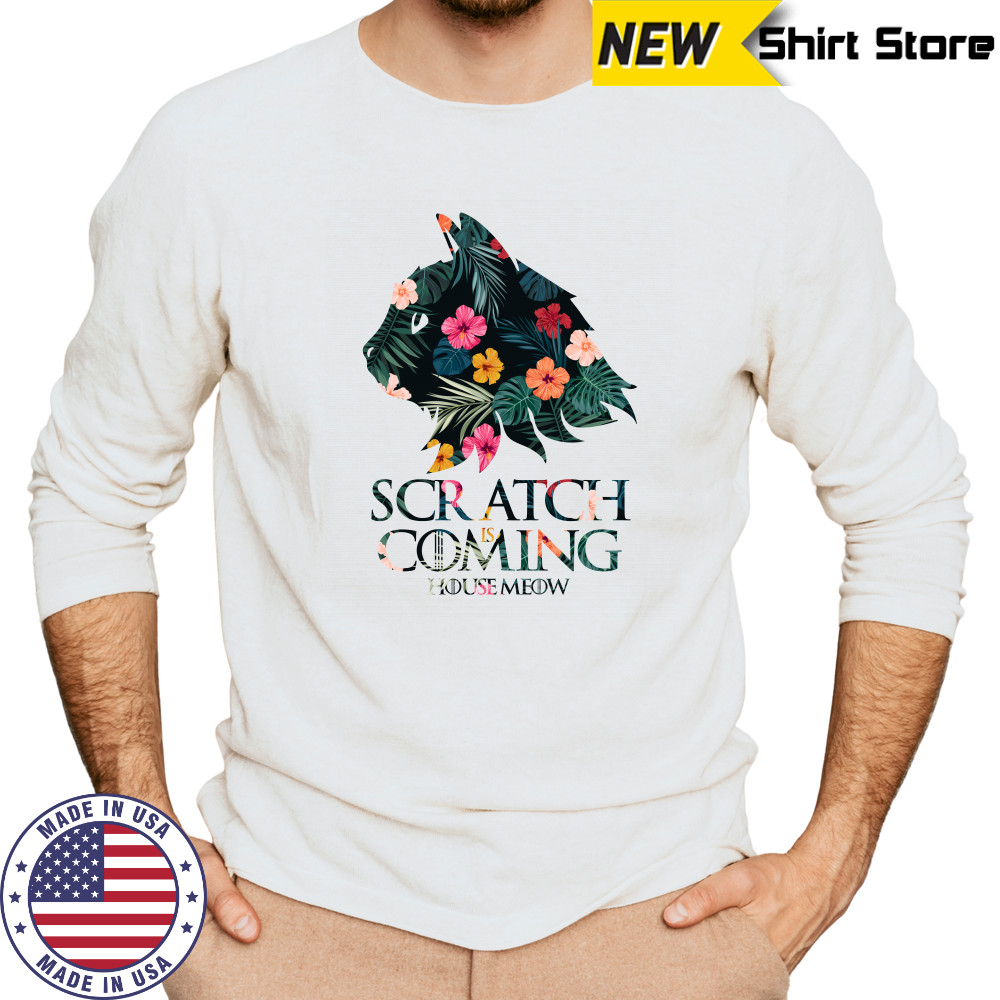 Game of Thrones scratch is coming house meow Cat Drago shirt Long Sleeved