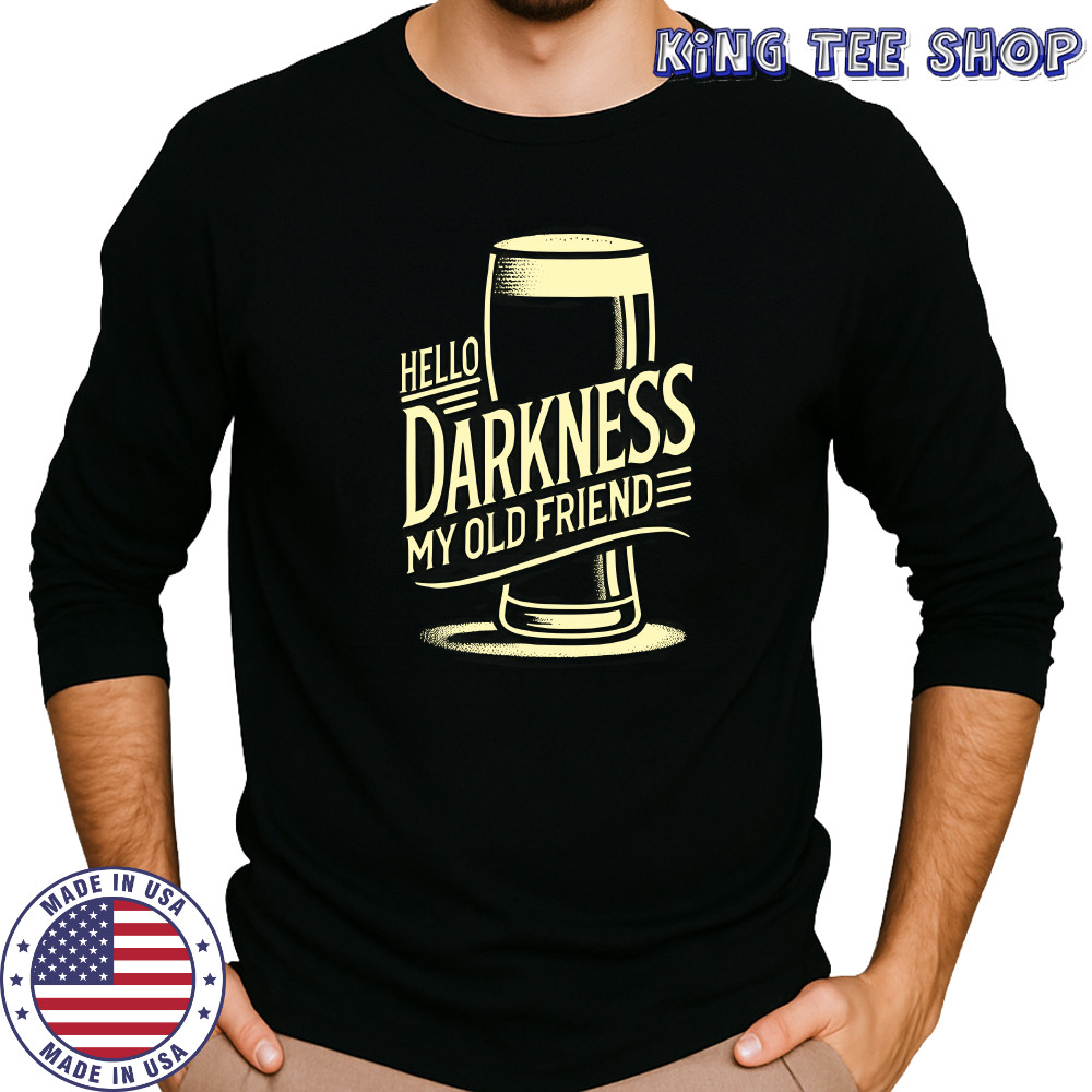 Hello Darkness My Old Friend Beer Silent Pancake T-Shirt Long Sleeved