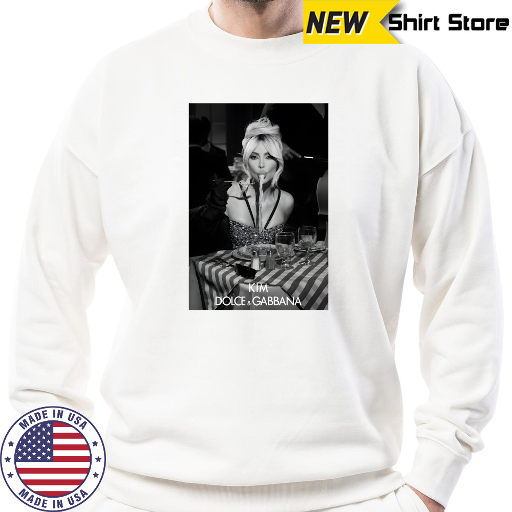 Kim Kardashian Dolce and Gabbana shirt Sweatshirt