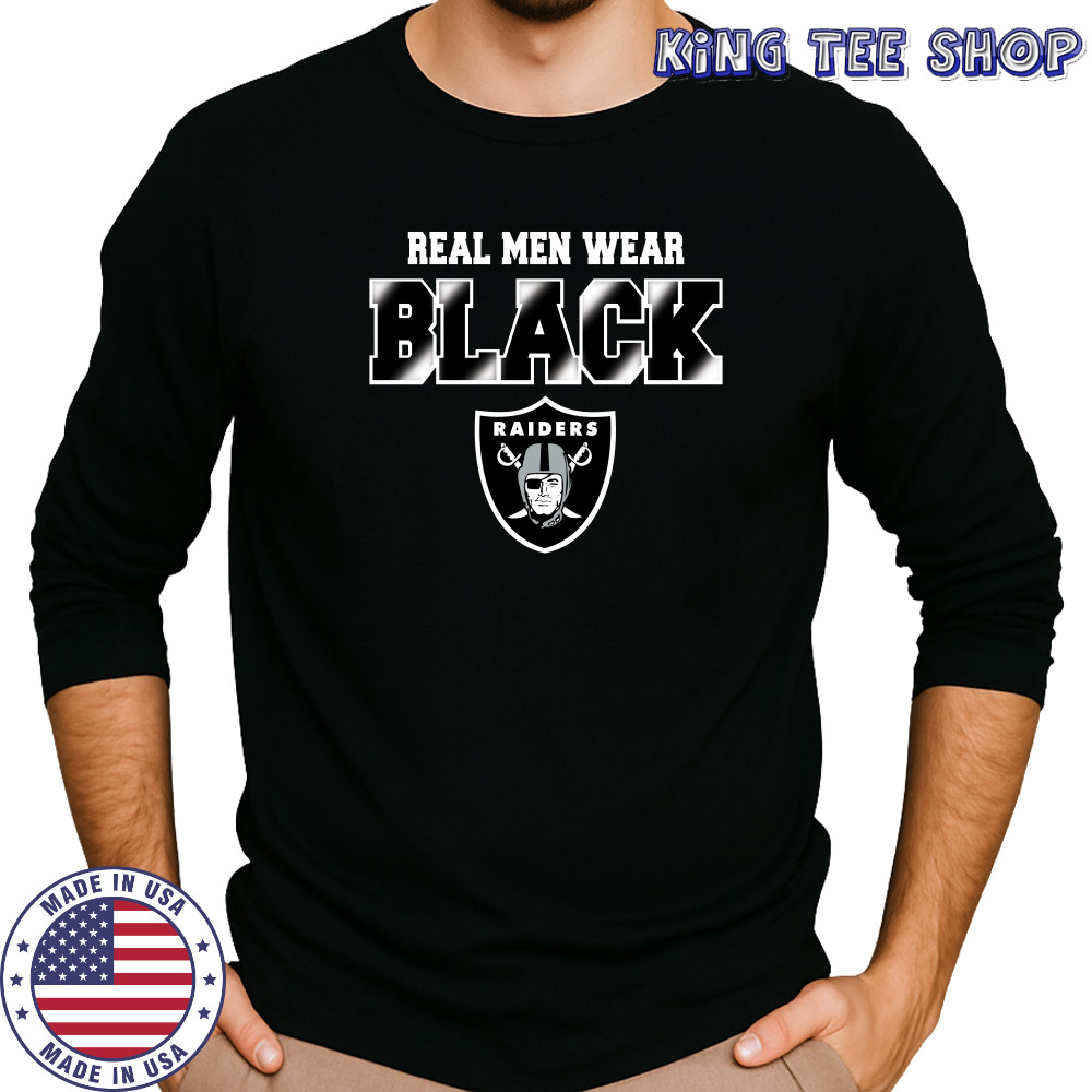Las Vegas Raiders real men wear black shirt Long Sleeved