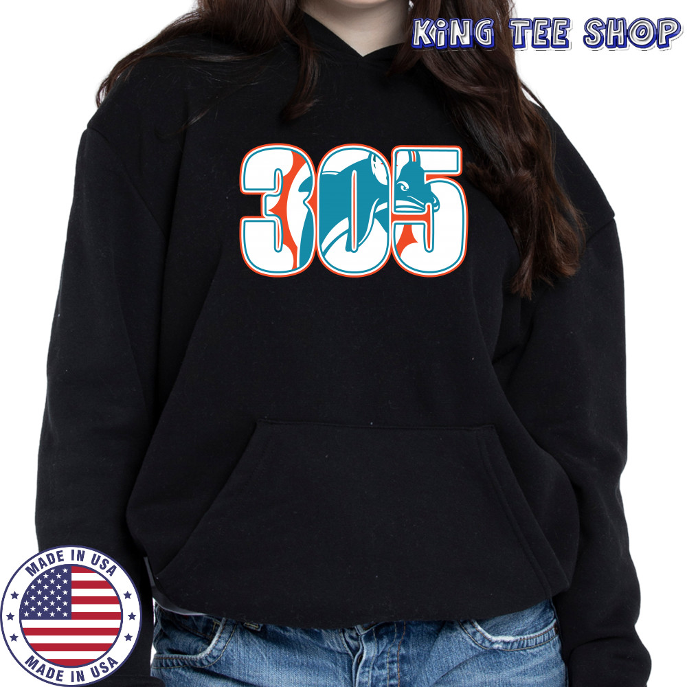 Miami Dolphins 305 T-shirt Hoodie