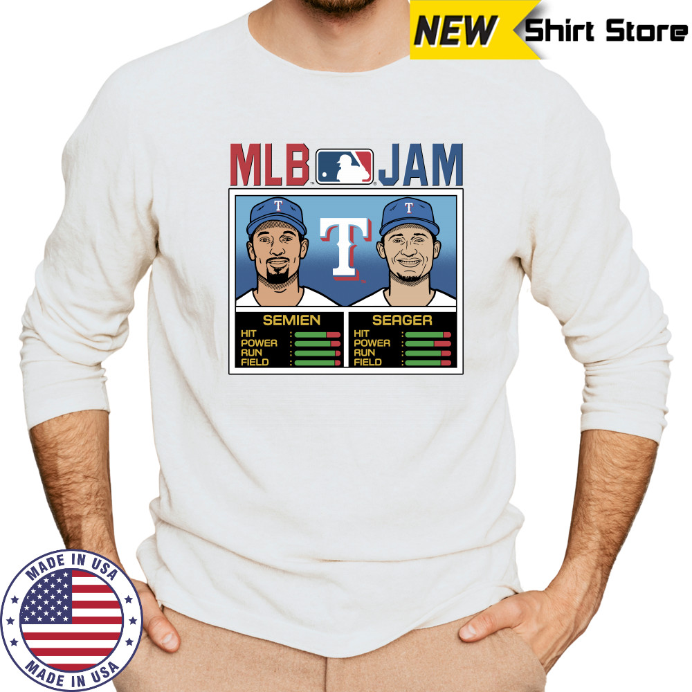 MLB Jam Texas Rangers Semien and Seager Shirt Long Sleeved