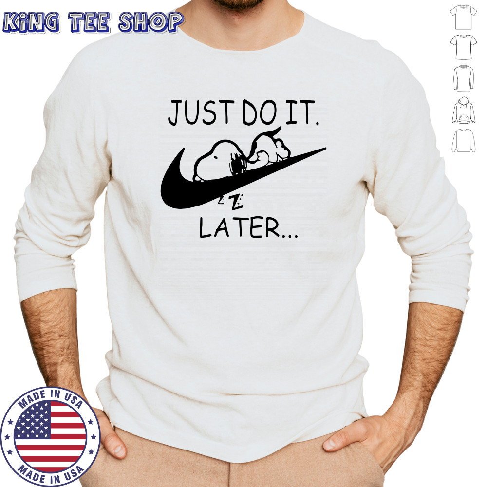 Nike Snoopy Just Do It Later T-Shirt Long Sleeved