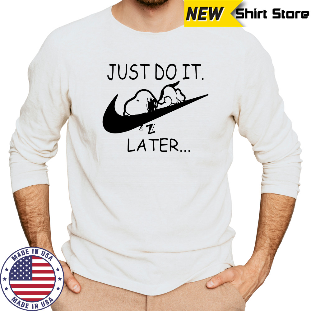 Nike Snoopy Just Do It Later T-Shirt Long Sleeved