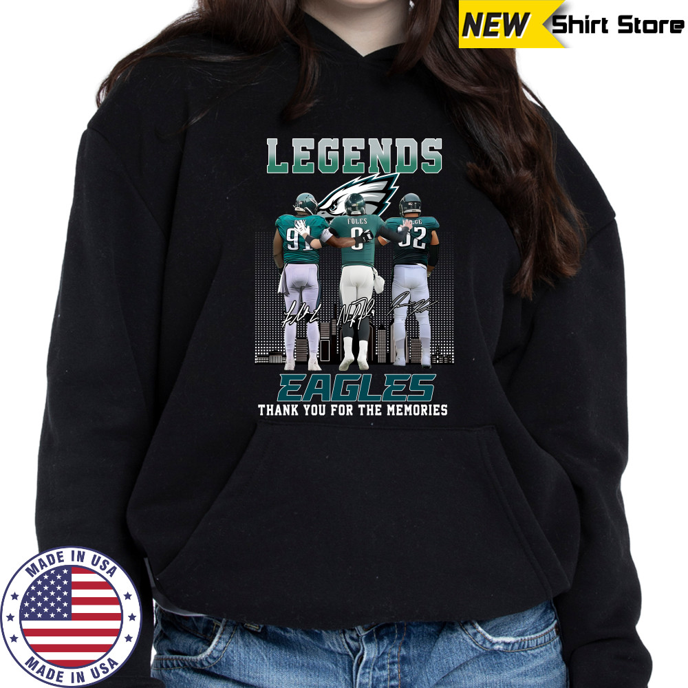 Philadelphia Eagles The Legends Of Football Thank You 2024 Signatures T-Shirt Hoodie