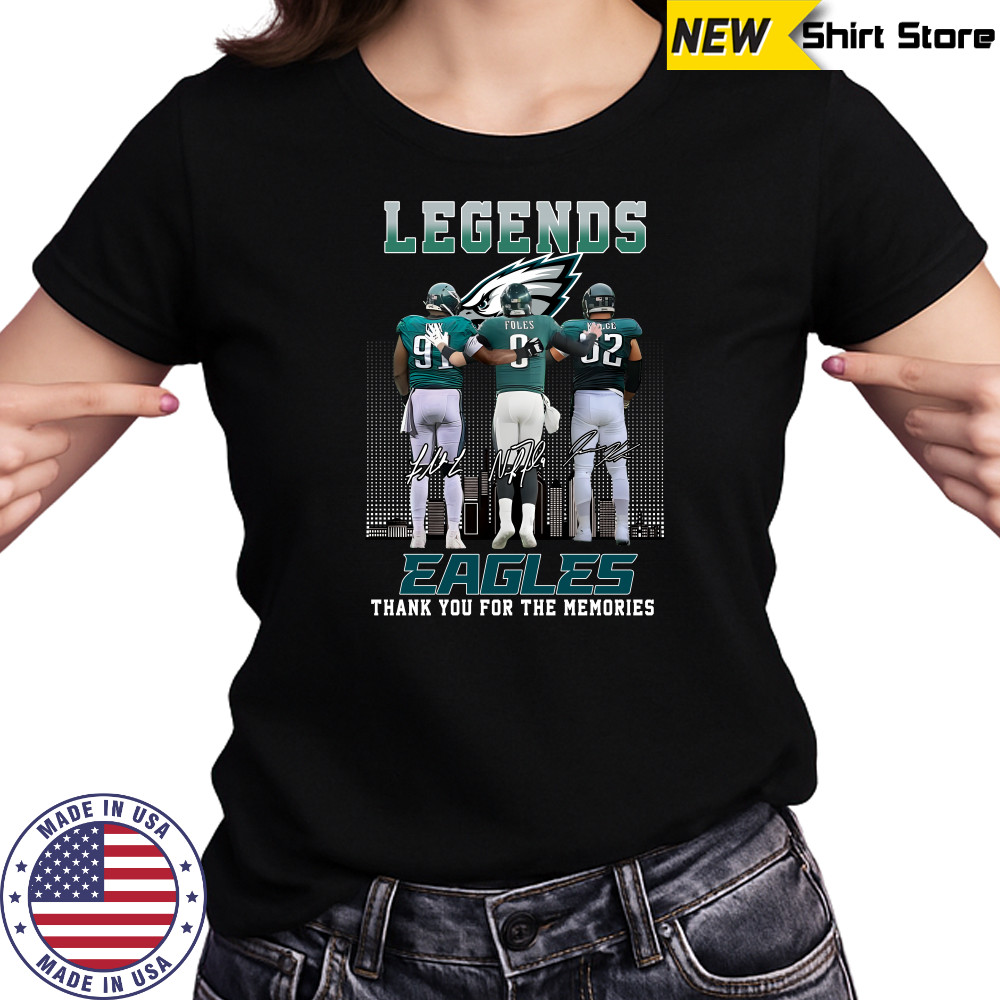 Philadelphia Eagles The Legends Of Football Thank You 2024 Signatures T-Shirt Ladies T-shirt