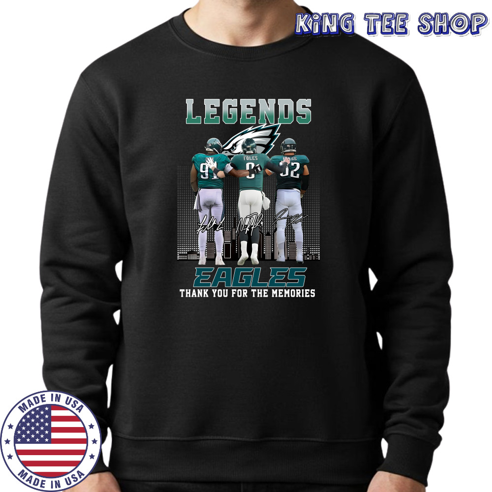 Philadelphia Eagles The Legends Of Football Thank You 2024 Signatures T-Shirt Sweatshirt