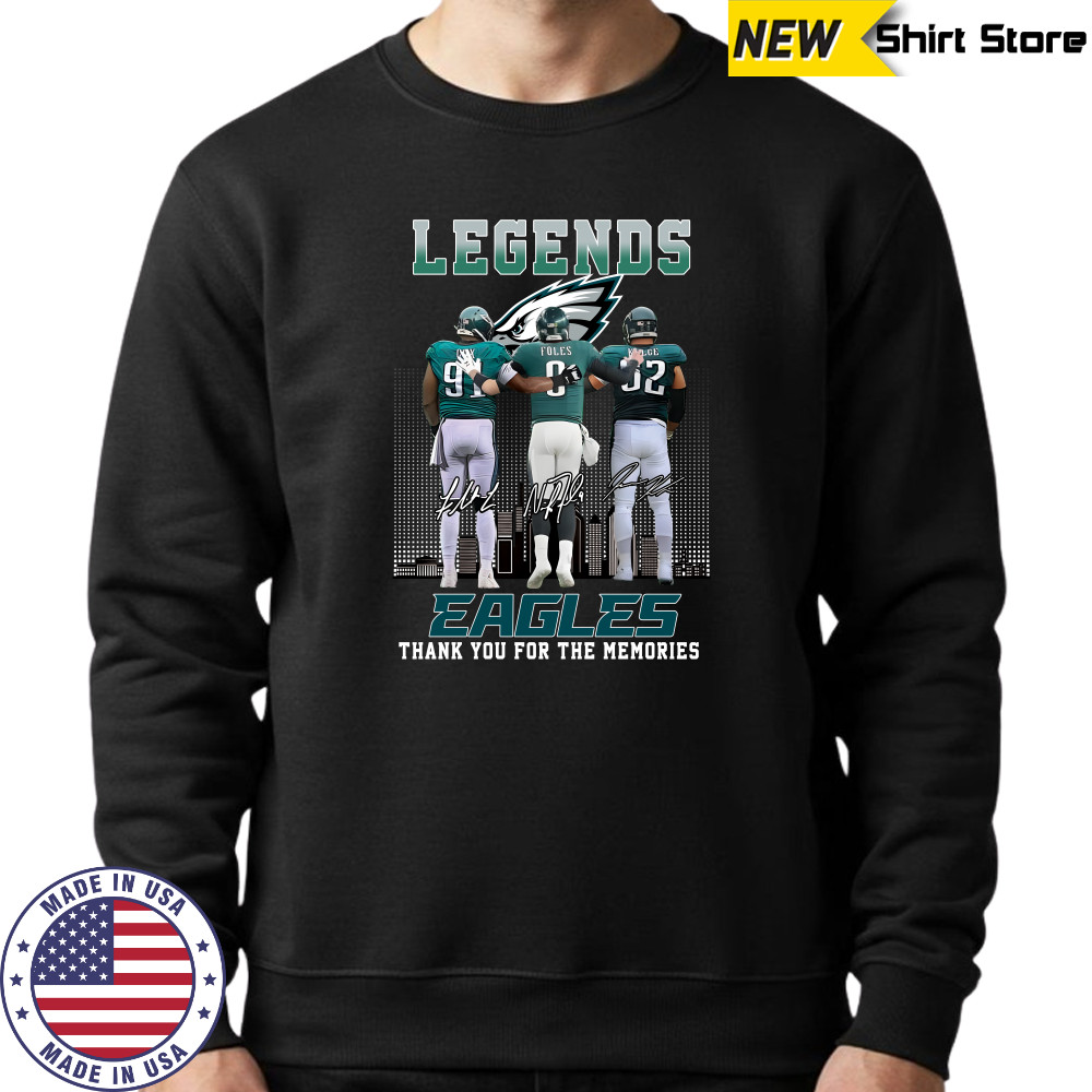 Philadelphia Eagles The Legends Of Football Thank You 2024 Signatures T-Shirt Sweatshirt