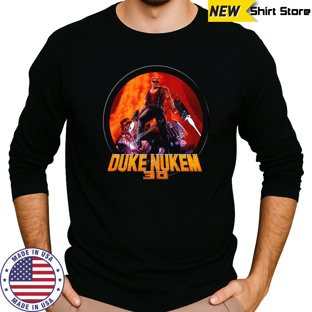 Round Game Art Duke Nukem shirt Long Sleeved