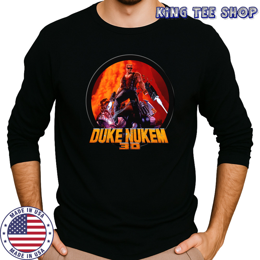 Round Game Art Duke Nukem shirt Long Sleeved