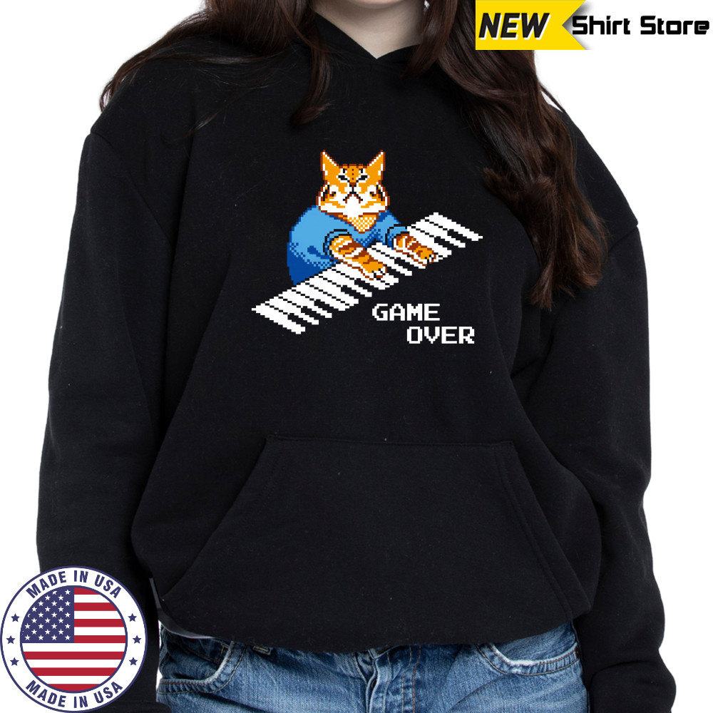 Roy It Crowd Game Over Cat Keyboard T-Shirt Hoodie