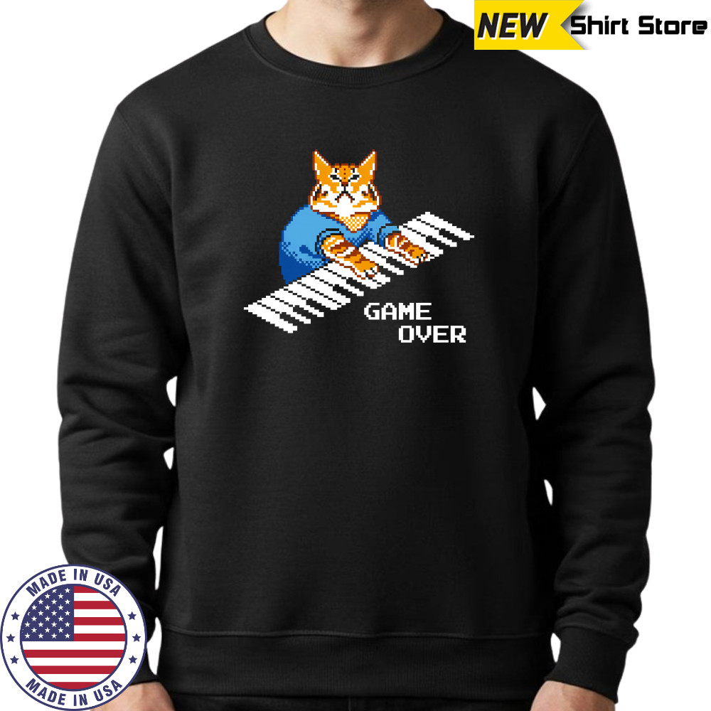 Roy It Crowd Game Over Cat Keyboard T-Shirt Sweatshirt