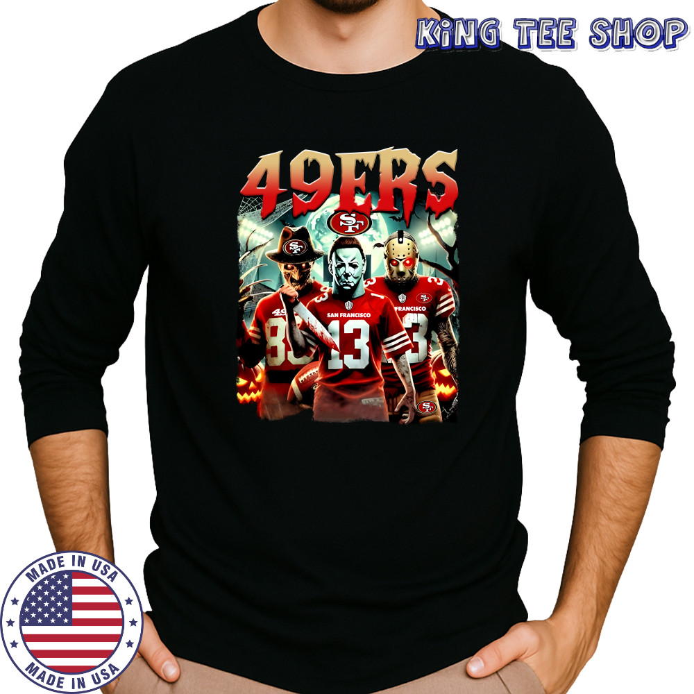 San Francisco 49Ers Halloween Horror Characters T-Shirts Long Sleeved