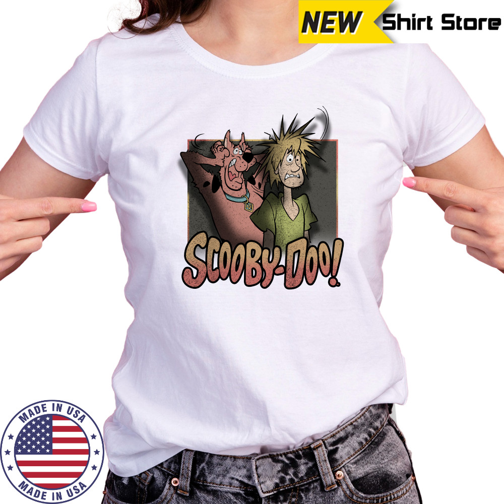 Scared Shaggy & Scooby Vintage Fright Poster Scooby Doo shirt Women's T-shirt