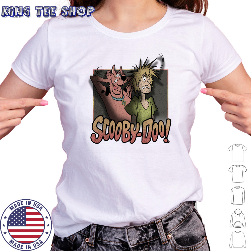 Scared Shaggy & Scooby Vintage Fright Poster Scooby Doo shirt Women's T-shirt