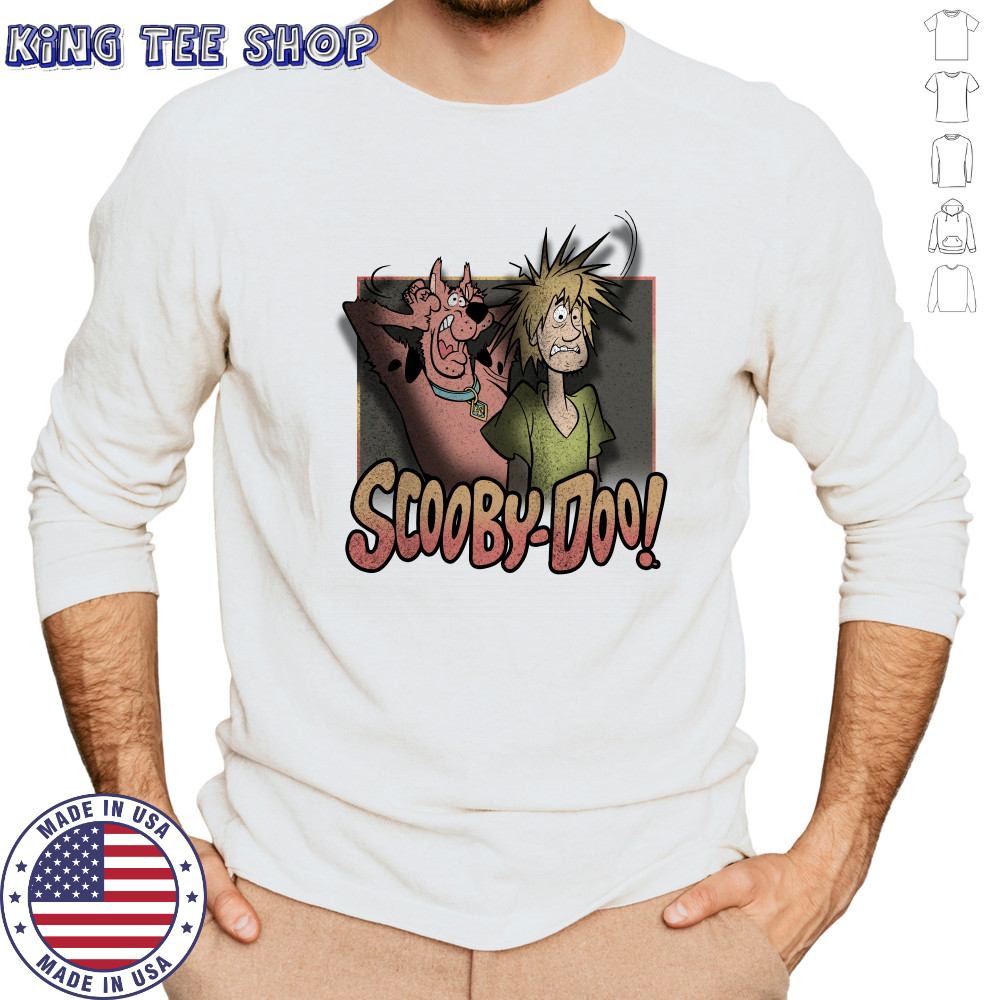 Scared Shaggy & Scooby Vintage Fright Poster Scooby Doo shirt Long Sleeved