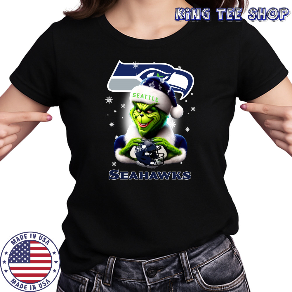 The Santa Grinch Love Seattle Seahawks Merry Christmas T-Shirts Women's T-shirt