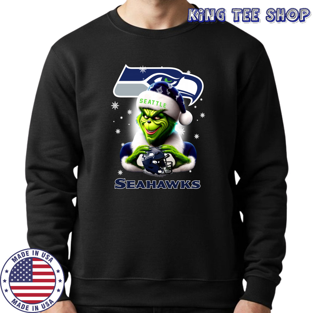 The Santa Grinch Love Seattle Seahawks Merry Christmas T-Shirts Sweatshirt