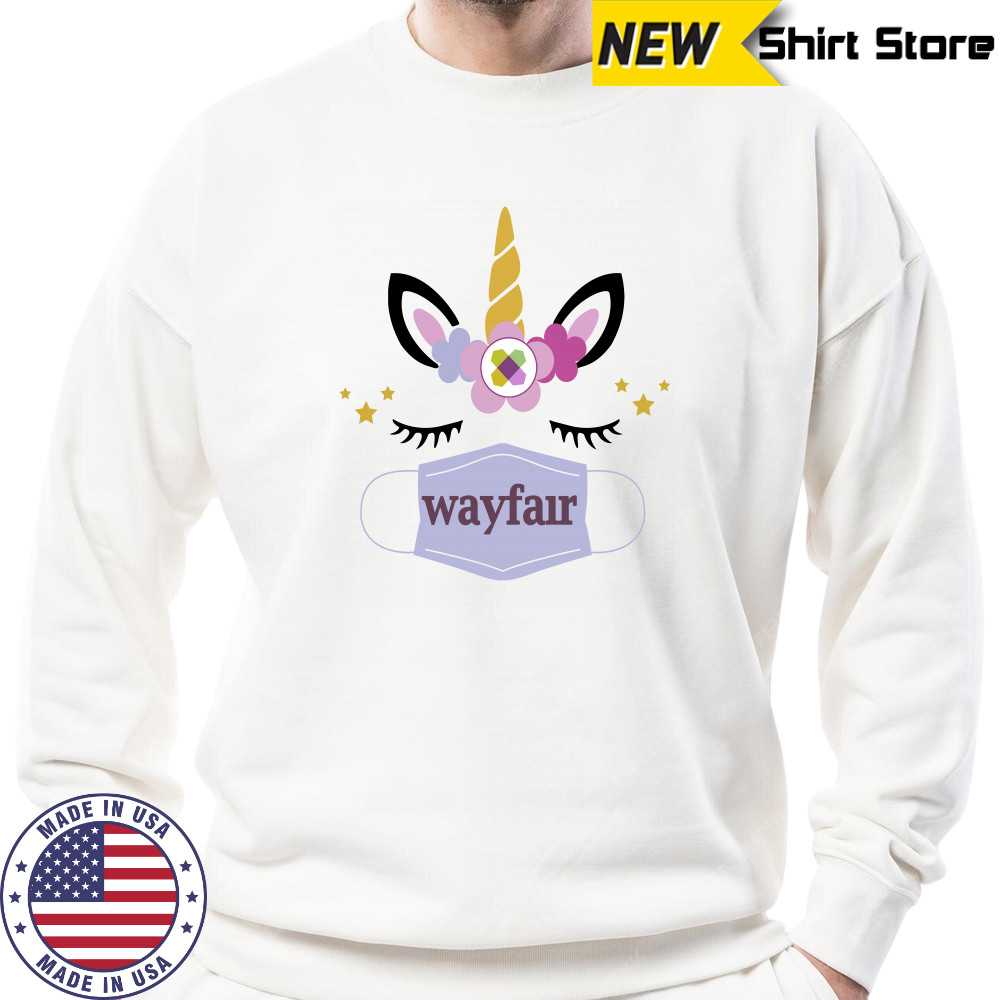 Unicorn Eyelash Wayfair Flower shirt Sweatshirt