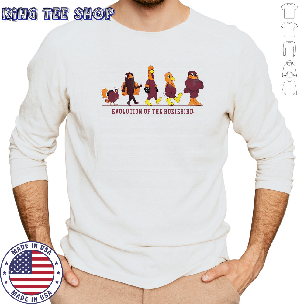 Virginia Tech All Hail To Thee Evolution Of The Hokie Bird Shirts Long Sleeved