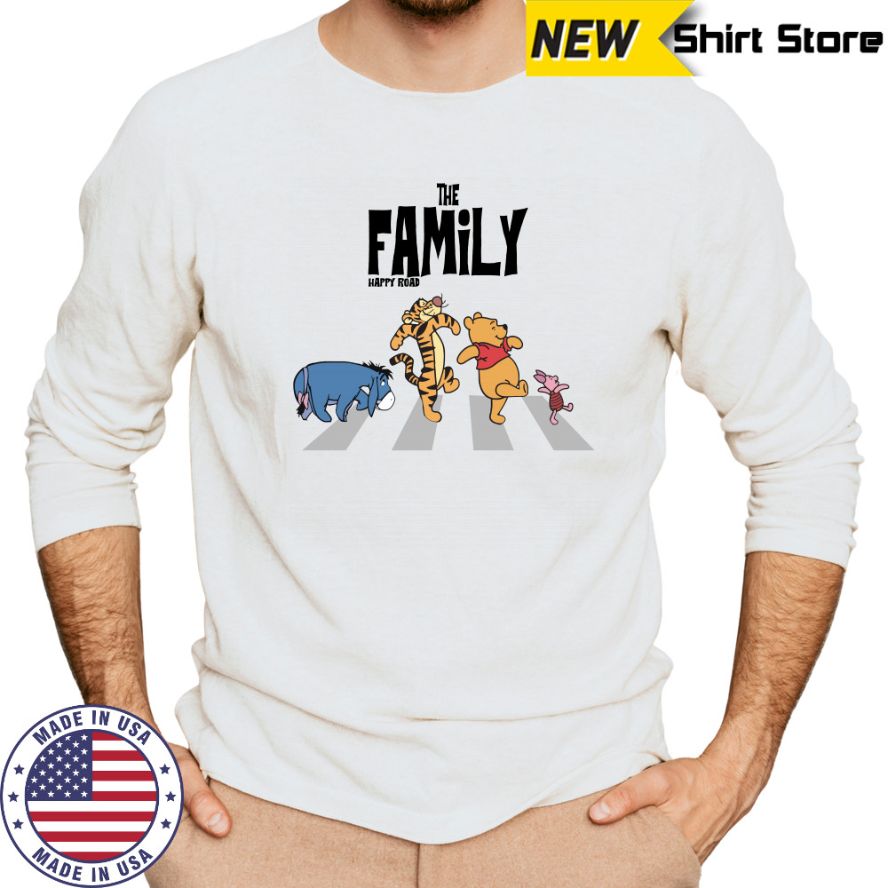 Winnie the Pooh And Friends Abbey Road The Family Happy Road shirt Long Sleeved
