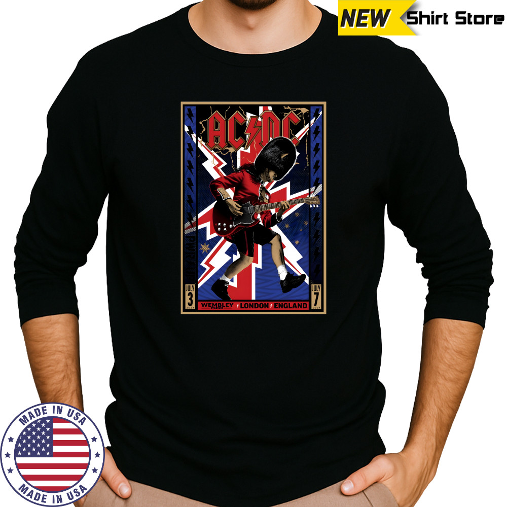 AC-DC Jul 3 2024 At Wembley Stadium In London UK Poster Shirt Long Sleeved