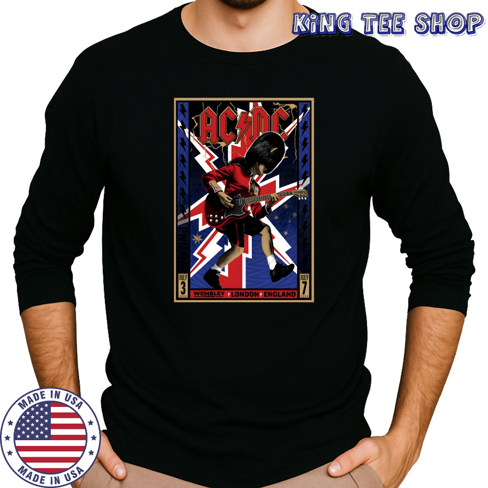 AC-DC Jul 3 2024 At Wembley Stadium In London UK Poster Shirt Long Sleeved
