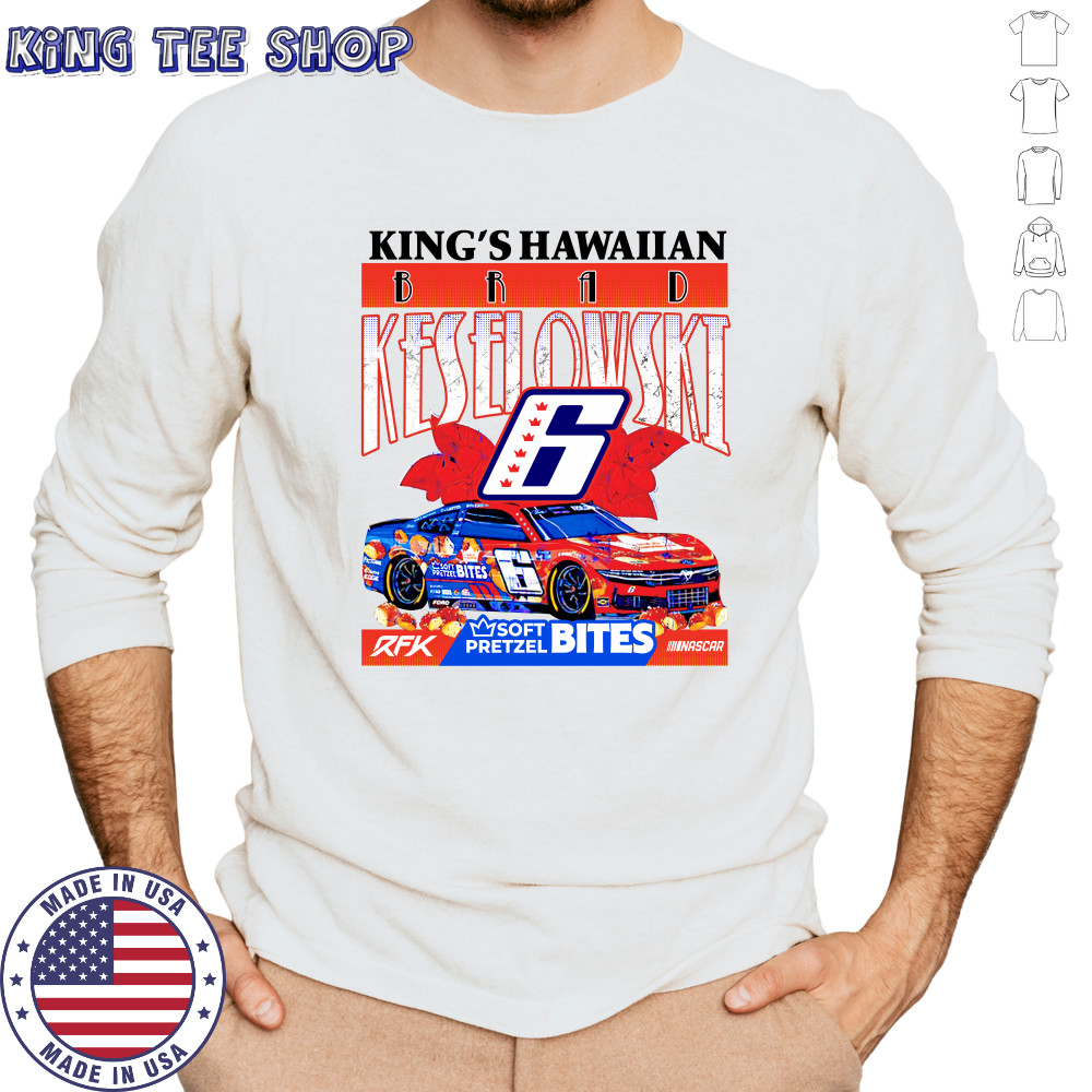 Brad Keselowski King's Hawaiian Soft Pretzel Bites Car T-Shirt Long Sleeved