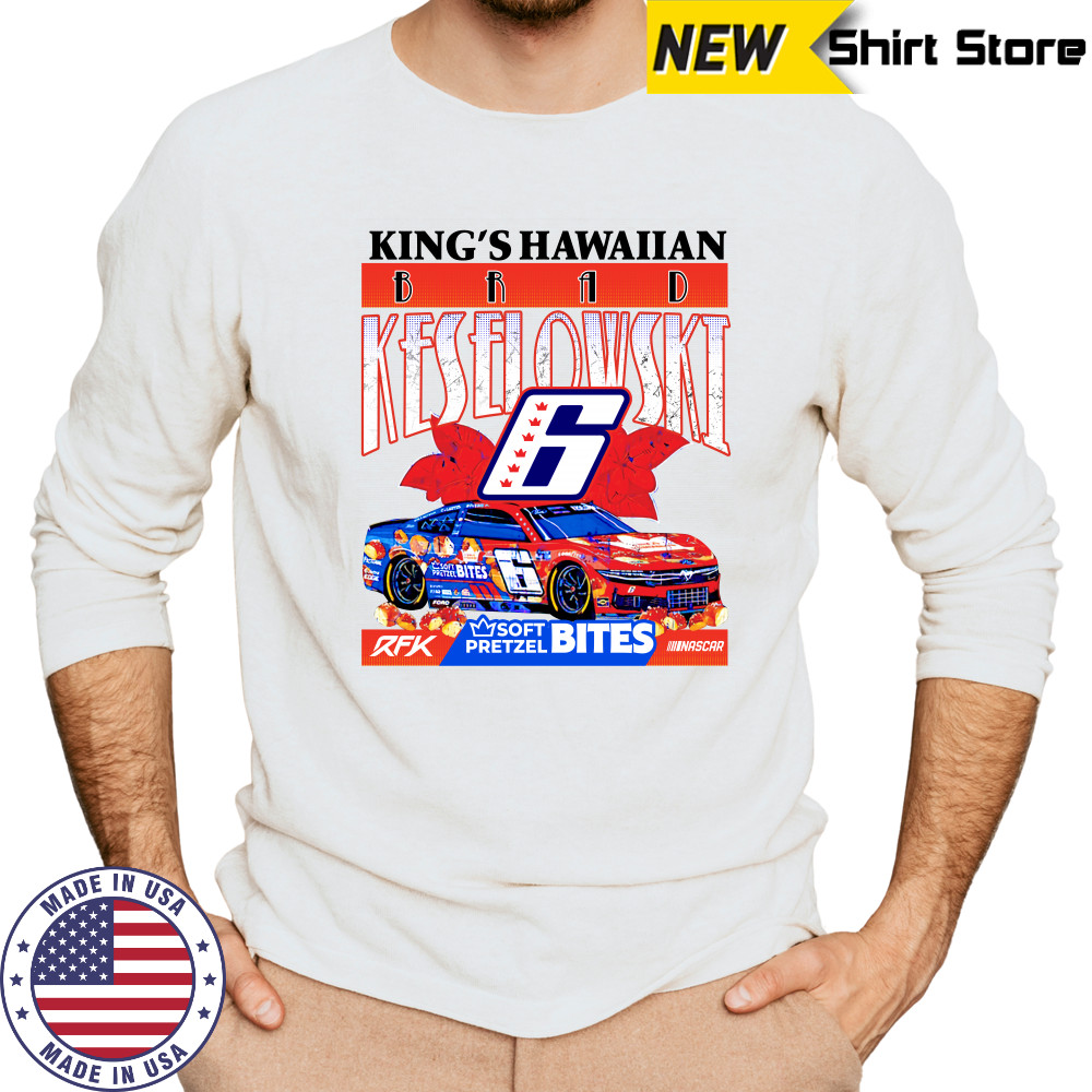 Brad Keselowski King's Hawaiian Soft Pretzel Bites Car T-Shirt Long Sleeved