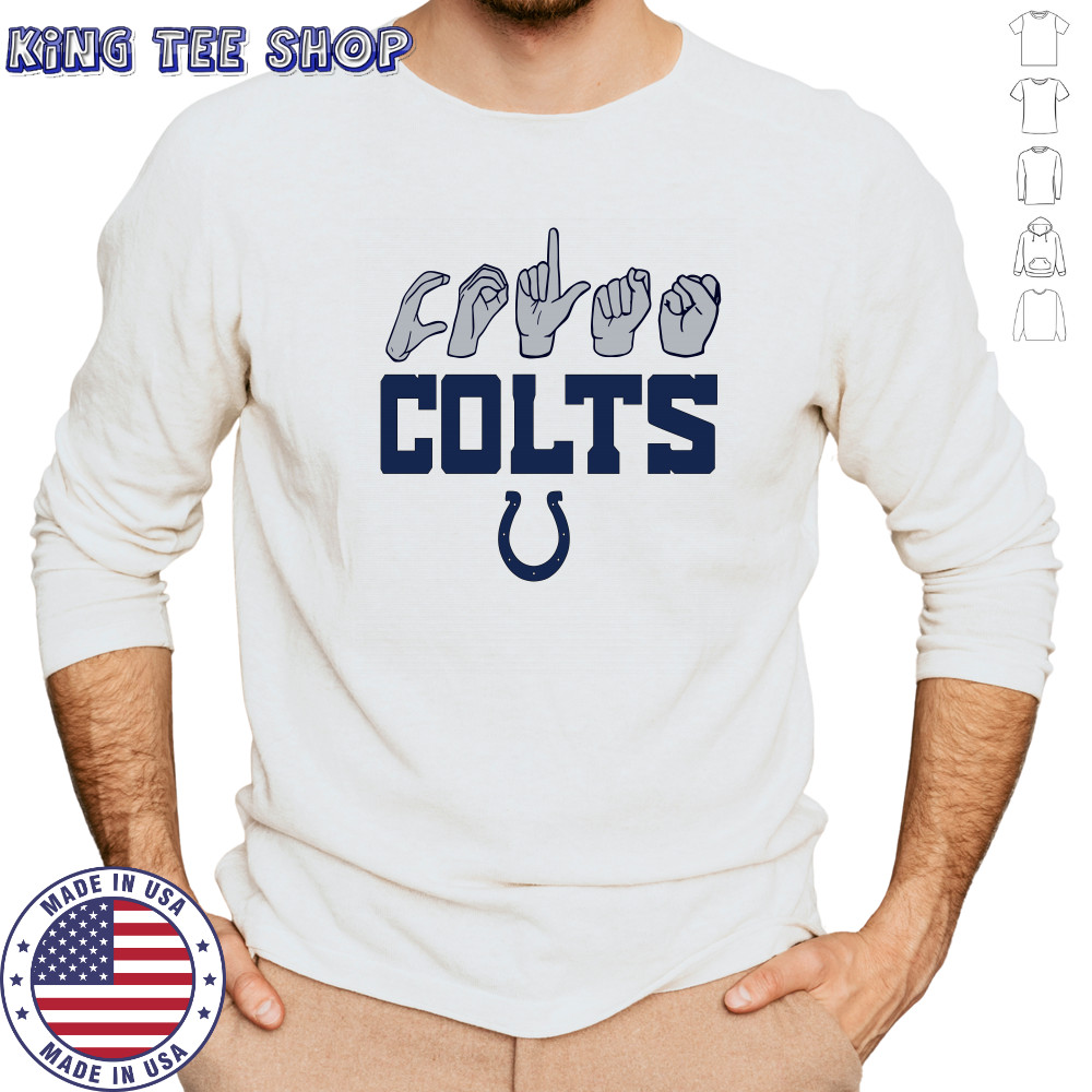 Indianapolis Colts Sign Language Hands T-Shirt Long Sleeved