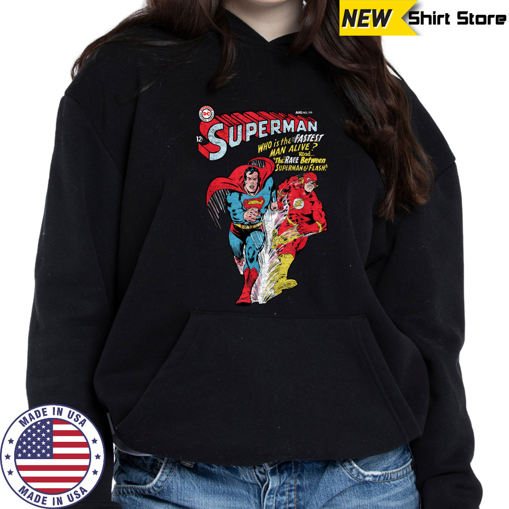 Justice League The Flash & Superman Fastest T Shirt Hoodie