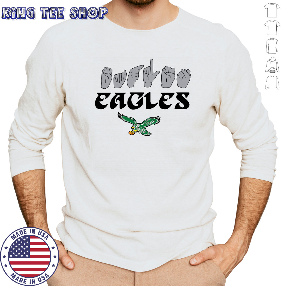Philadelphia Eagles Sign Language Hands T-Shirt Long Sleeved