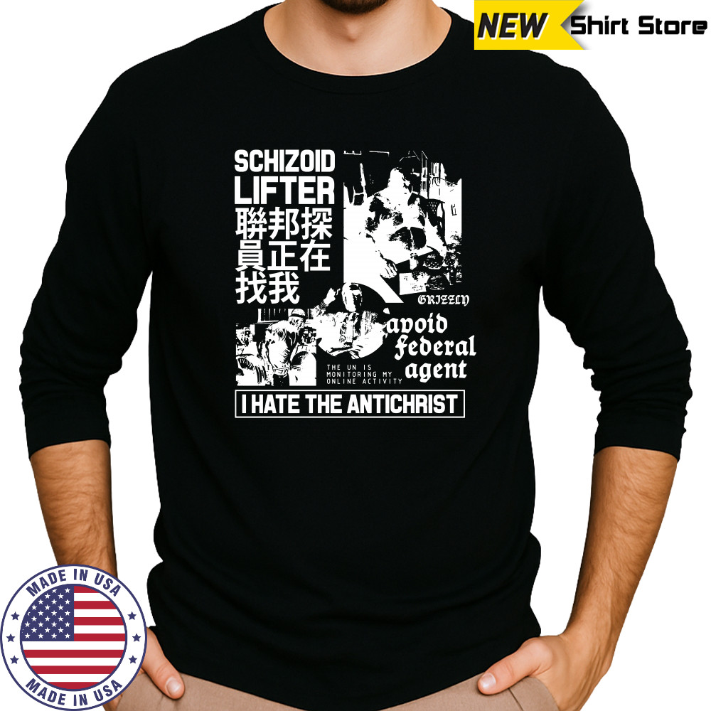 Schizoid lifter I hate the antichrist shirt Long Sleeved