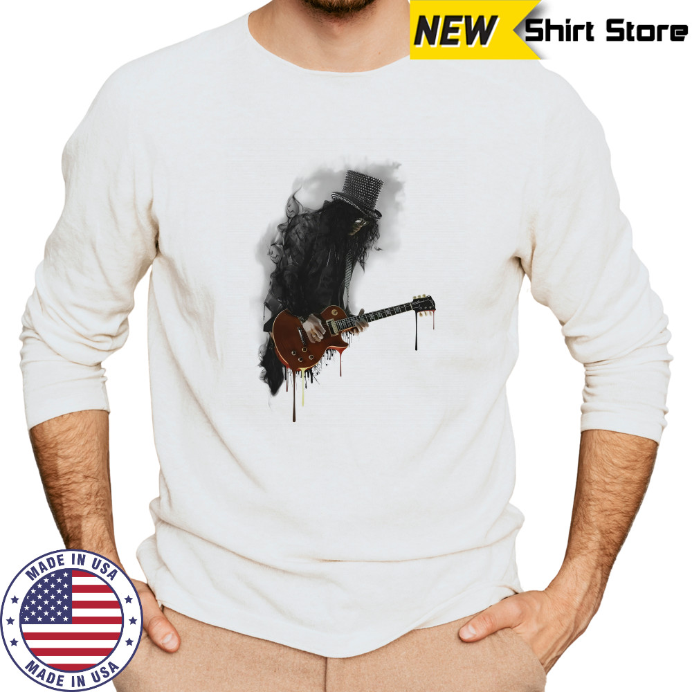 Slash play guitar guns N roses shirt Long Sleeved