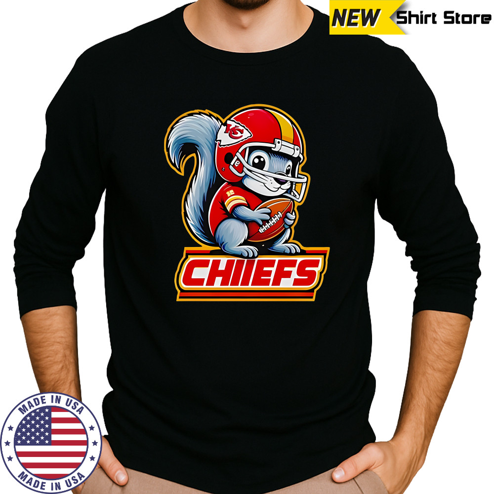 Squirrel Kansas City Chiefs shirt Long Sleeved