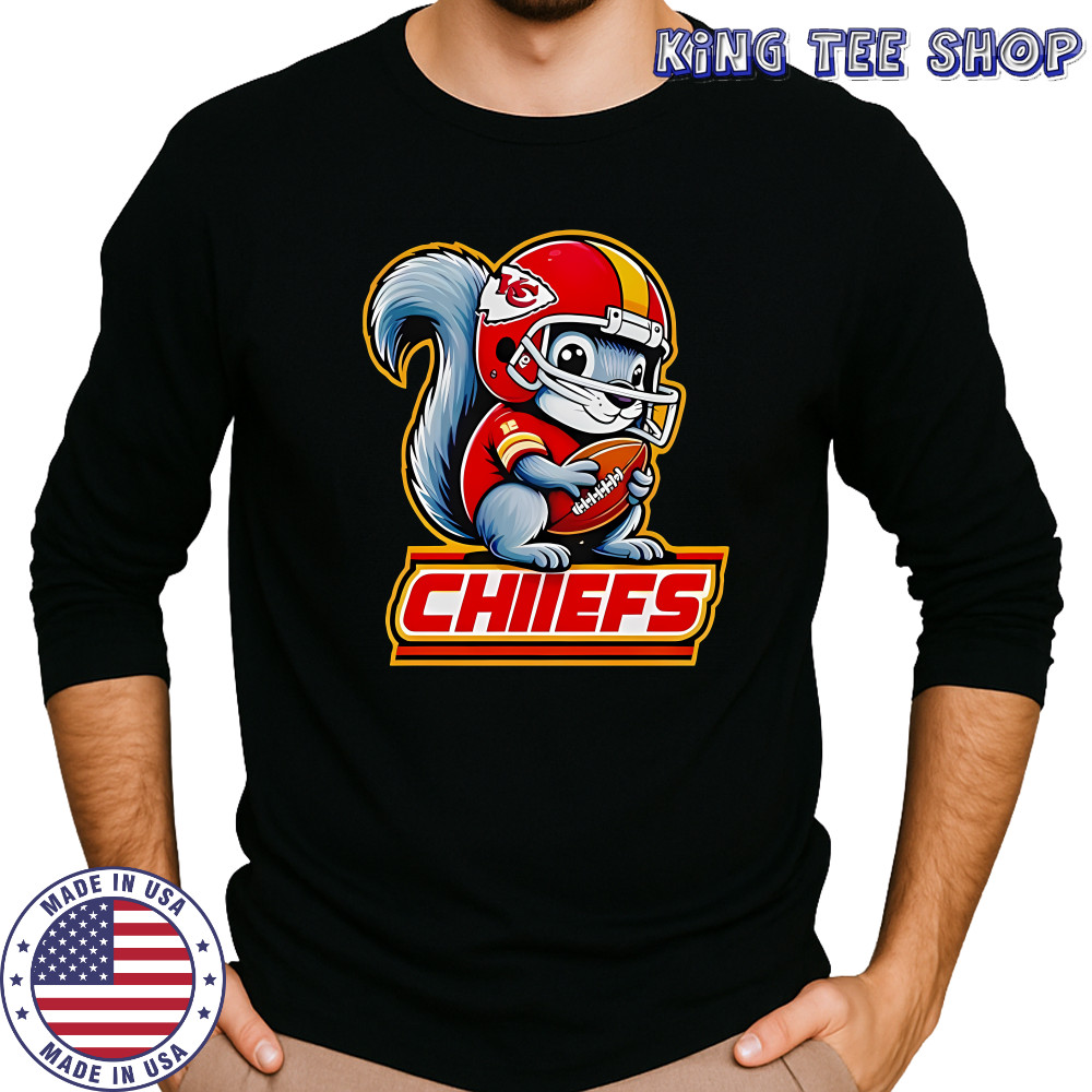 Squirrel Kansas City Chiefs shirt Long Sleeved