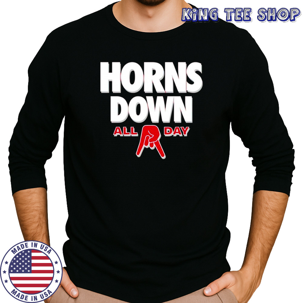 All day horns down Ohio State shirt Long Sleeved
