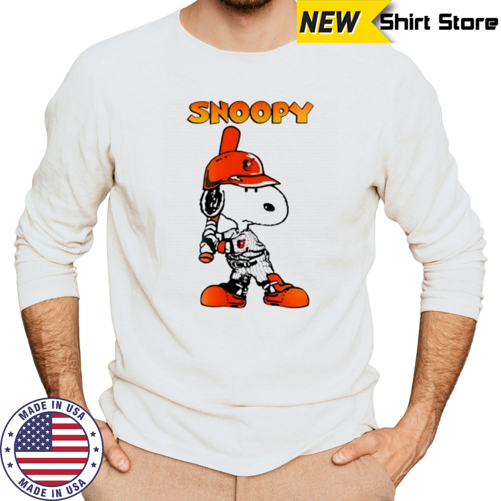 Baltimore Orioles Snoopy player shirt Long Sleeved