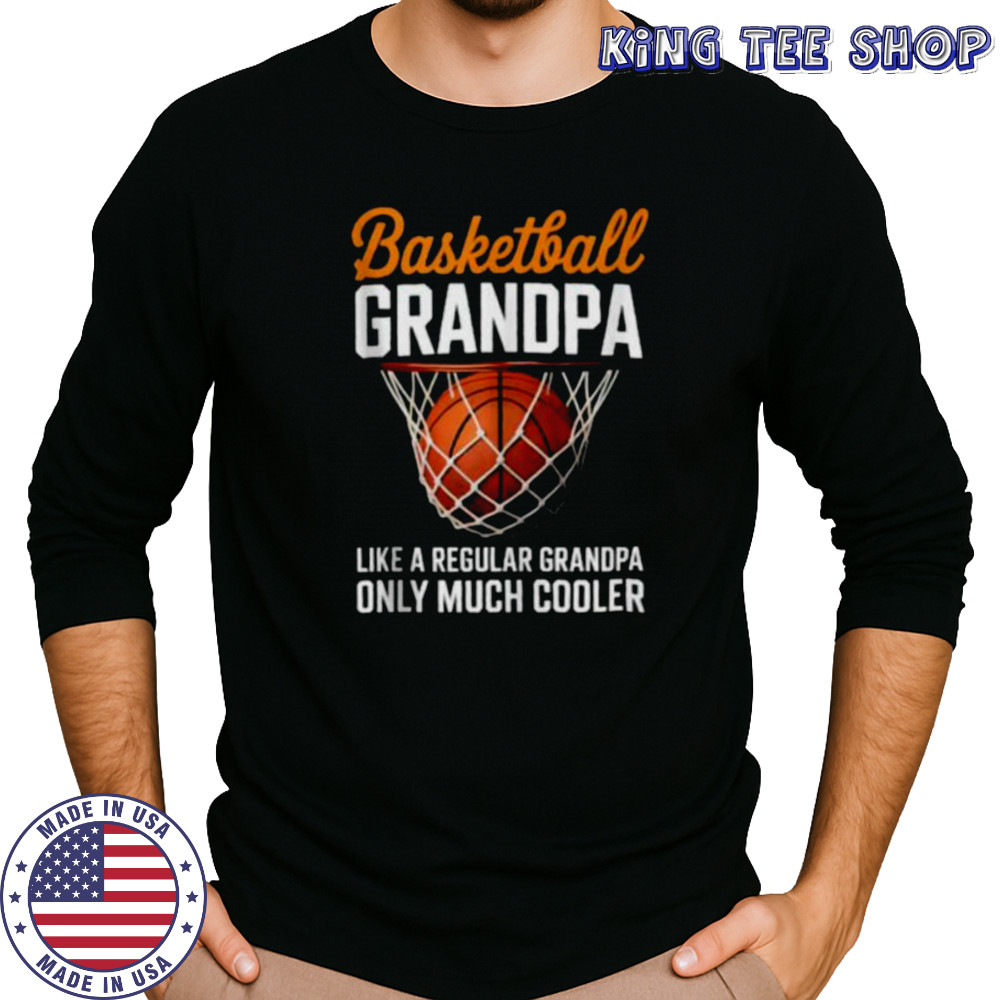Basketball Grandpa Cool Guy Hoops Baller Court Sport Dad Shirt Long Sleeved
