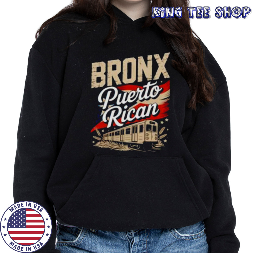Bronx Puerto Rican Heritage Subway Train Vintage Urban Pride Pullover Shirt Hoodie