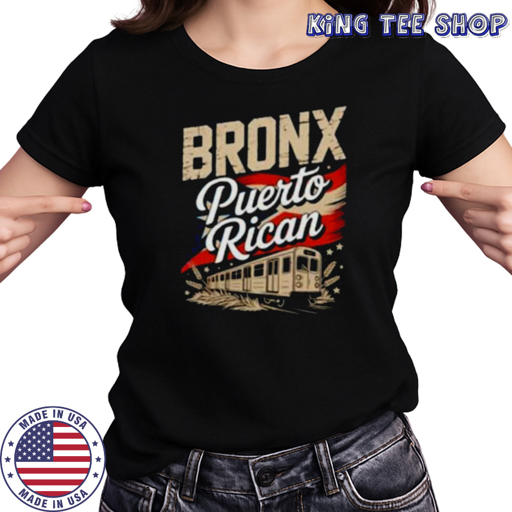 Bronx Puerto Rican Heritage Subway Train Vintage Urban Pride Pullover Shirt Women's T-shirt