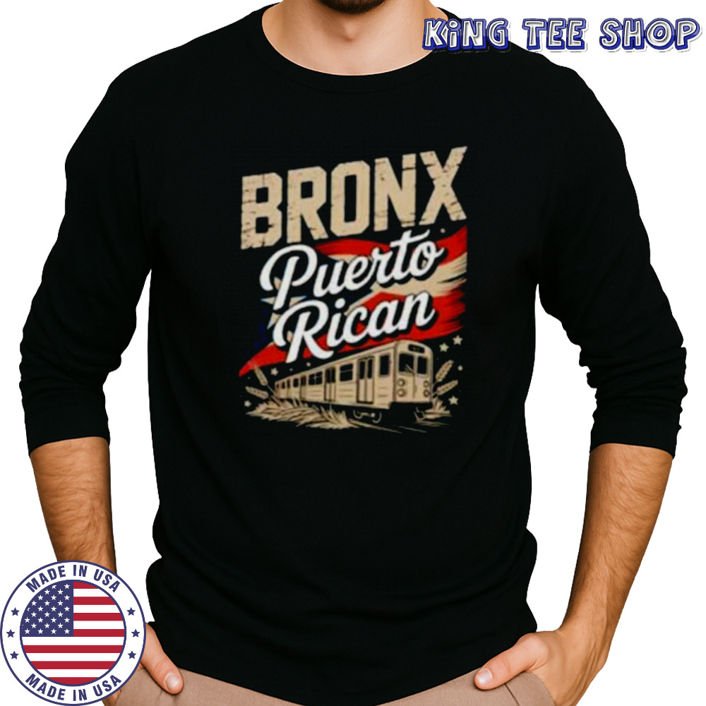 Bronx Puerto Rican Heritage Subway Train Vintage Urban Pride Pullover Shirt Long Sleeved