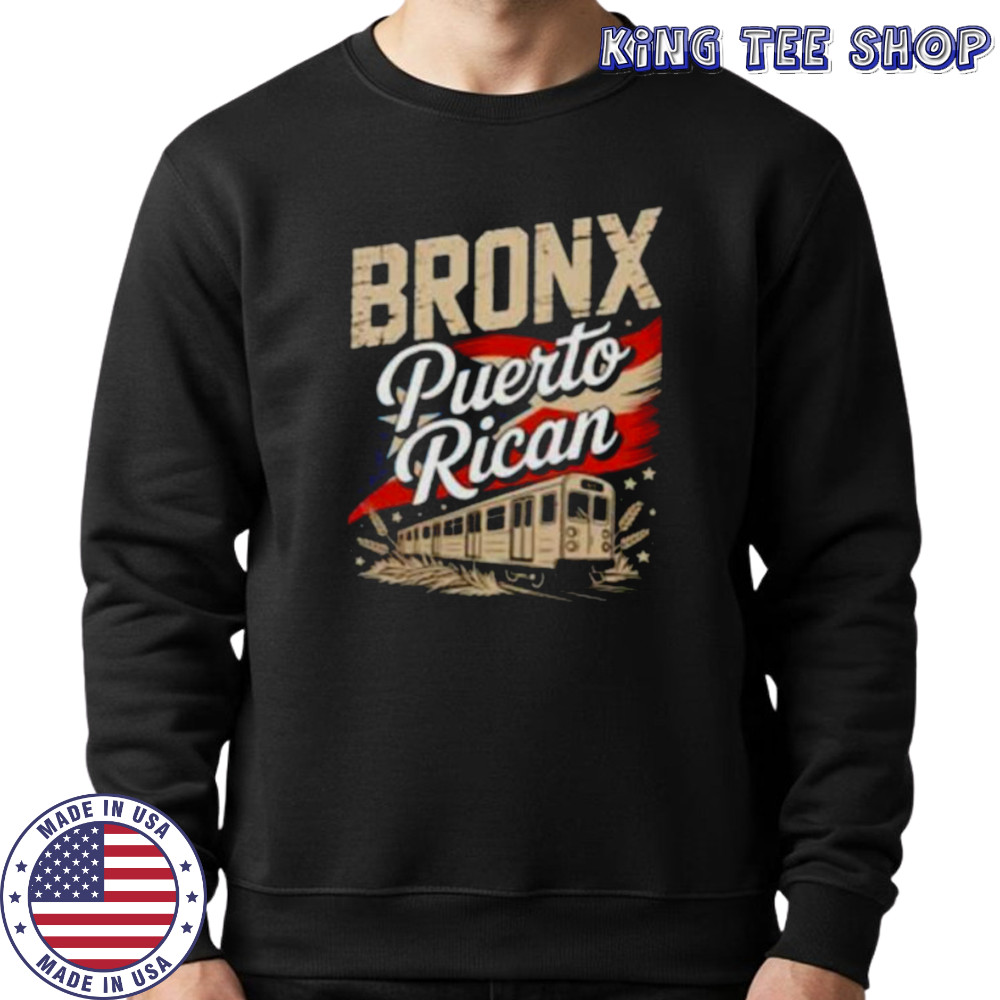 Bronx Puerto Rican Heritage Subway Train Vintage Urban Pride Pullover Shirt Sweatshirt