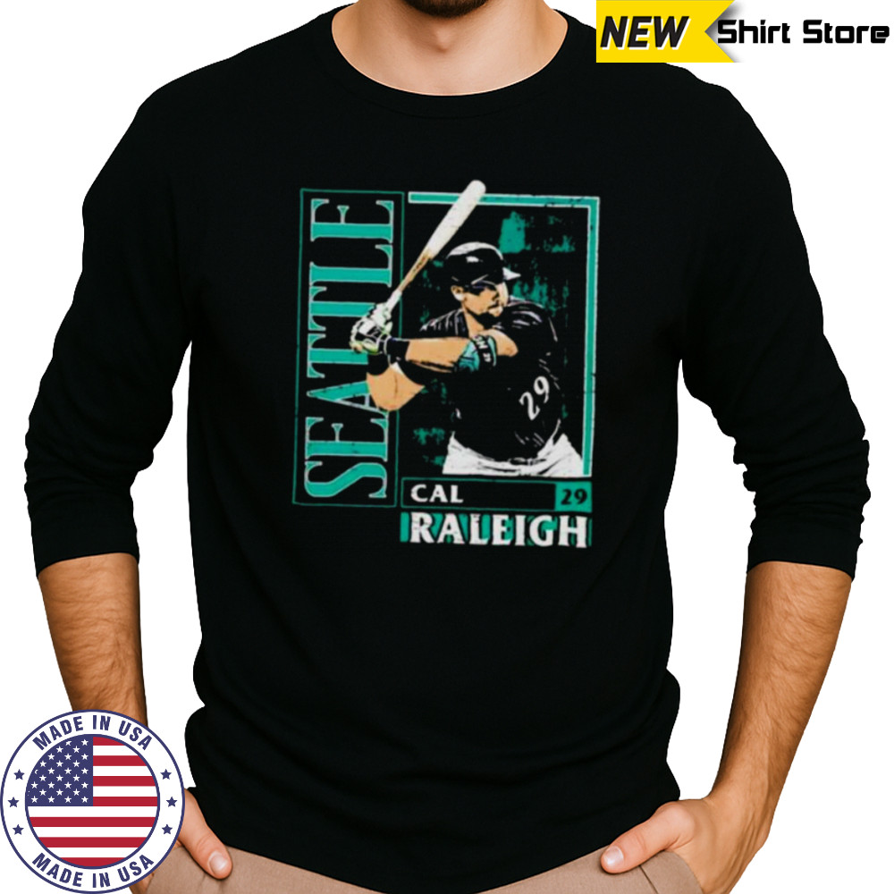 Cal Raleigh card style Seattle Mariners Shirt Long Sleeved